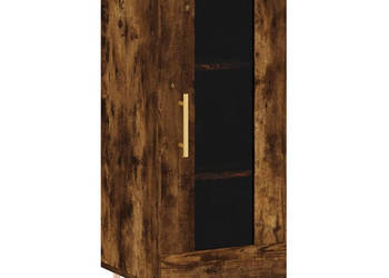 Szafka przydymiony dąb 345x34x90 cm materiał drewnopochodny WM-828785