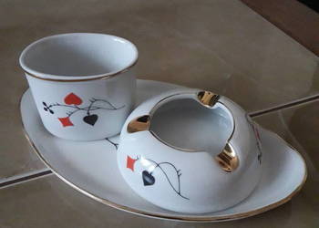 Ćmielów zestaw brydzowy karciany palacza