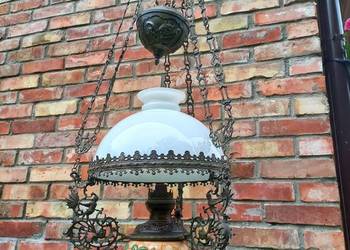 Żyrandol naftowy mosiężny z ceramiką Lampa naftowa (296)