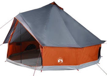 Namiot rodzinny tipi 10-os. szaro-pomarańczowy wodoszczelny WM-94596