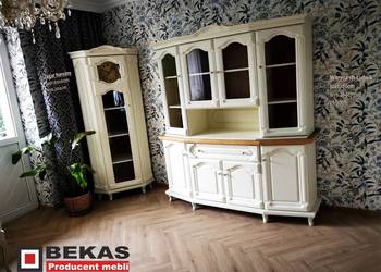 Witryna 181 Barek Bez Szprosów Ecru Bekas Meble Dąb Natura