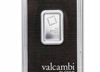 Sztabka Platyny Valcambi 10g próba 999,5 LBMA