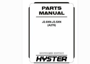 Hyster J2.0XN J3.5XN A276 wózek katalog części zamiennych PL
