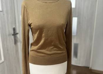 Sweterek nowy brązowy damski H&M 85% wiskoza / S