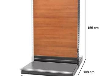 Regał WANZL dwustronny H-155 cm L-128 cm bez półek MODUŁ DOSTAWNY