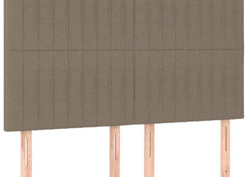 Zagłówki do łóżka 4 szt. taupe 72x5x78/88 cm tkanina WM-3116572