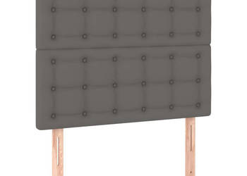 Zagłówki do łóżka 2 szt szare 100x5x78/88cm sztuczna skóra WM-3116420