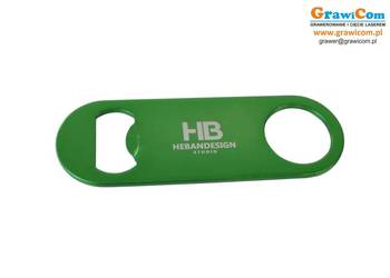 Otwieracz z magnesem, logo, grawer 100 szt. 3w1 zielony