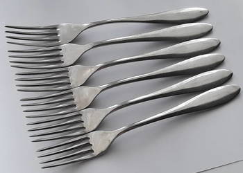 (zwykłe) Widelce obiadowe (nr.3), KROPLA WODY, Gerlach, sztućce PRL