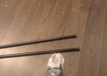 Karnisz czarny 2 sztuki 300 cm i 150 cm