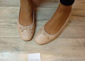 (40) ASOS Design/ Beżowe baleriny na szeroką stopę z Londynu, NOWE