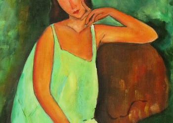 Jeanne Hebuterne -Amedeo Modigliani. Obraz klasyczny stylowy
