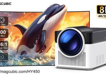 PROJEKTOR Rzutnik Android WIFI 4K FUUL HD LED Magcubic HY450 Ultra32GB