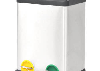 Kosz do segregacji śmieci z pedałem stal nierdzewna 36 L WM-50600