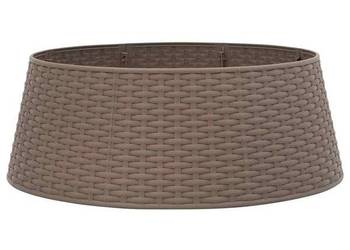 vidaXL Osłona pod choinkę, brązowa, Ø65x23 cm(SKU:4019955)