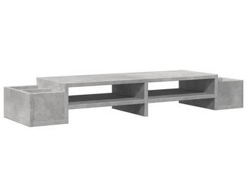 Podstawka pod monitor z przegrodami szary beton 100x27x15 cm WM-854691