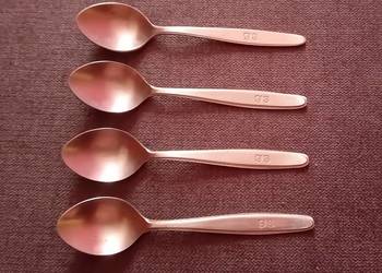 Zestaw 4 łyżeczek Hefra z logo GS. PRL.