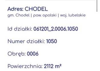Sprzedam działkę  w Chodlu