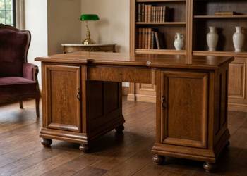 Bardzo ładne stare biurko dębowe antyk