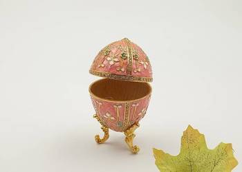 Jajko jajo faberge pojemniki szkatułka różowozłote