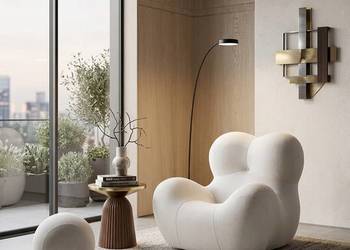 Designerski Fotel Wypoczynkowy Nua Biały, Wysyłka 24H, Dostawa 0zł!