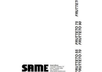 Same Frutteto 55 70 75 90 100 instrukcja obsługi PL