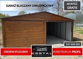 GARAŻ BLASZANY- Złoty Dąb |Wiaty | Garaże | Wiata | 6x5 | - ESSTAL-