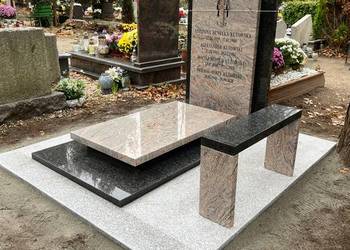 NAGROBEK POMNIK GRANIT KASHMIR IMPALA Z MONTAŻEM BRYŁA