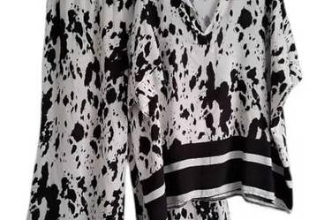 Nowy, piękny, komplet wiskozowy letni, w kolorze czarno beżowym.