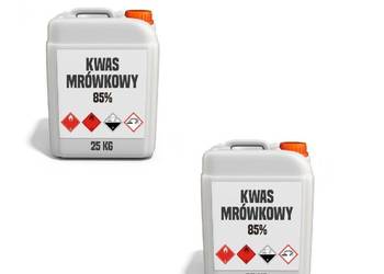 Kwas mrówkowy 85%, kwas karboksylowy 2 X 25 kg. HCOOH - wysyłka