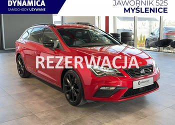 Seat Leon Sportstourer FR 2.0TSI 190KM DSG 2019 r., s. PL, pakiet Black, F…