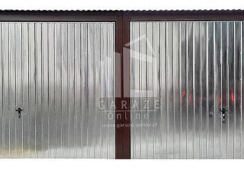 GARAŻ BLASZANY 6m x 6m pion - spad tył Brama - Ocynk ID397