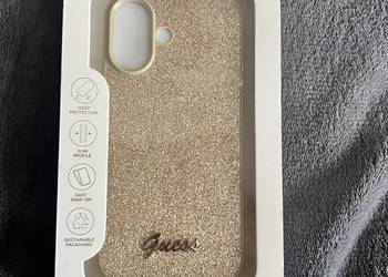GUESS Etui na iPhone 17 Złote Glitter - Nowe