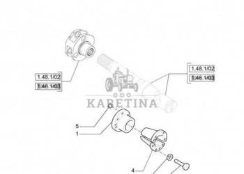 New Holland T6010 T6070 Piasta 47728569