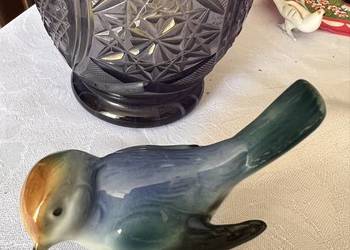 Porcelanowy ptaszek vintage antyk