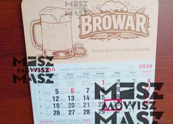 Kalendarz drewniany wielkanoc imieniny dowolny grawer 2026 #MiszMówiszMasz