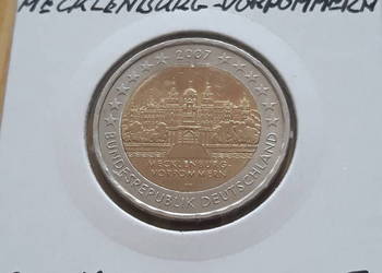 2 Euro Niemcy Mecklenburg-Vorpommern 2007 r men. F