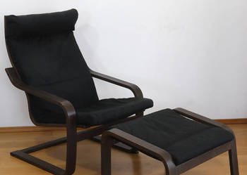 Fotel POÄNG IKEA, Czarny.