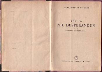 (8417) ROK 1794 NIL DESPERANDUM – WŁADYSŁAW ST. REYMONT