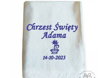 Kocyk do Chrztu dla dziecka - z imieniem, datą - Pamiątka