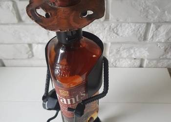 Ogrodnik stojak na alkohol rzeźba metaloplastyka ludzik spawany