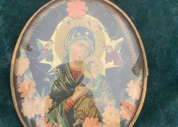 Stary -Polski obrazek św za szkłem