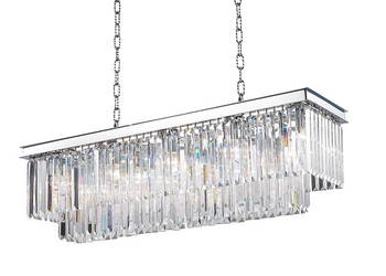 Hereford Rectangle Chrome żyrandol kryształowy 100cm