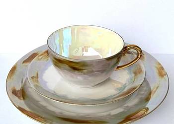 Trio Art Deco Rudolf Wachter RW Zestaw Śniadaniowy Lustrowy vintage lata 50