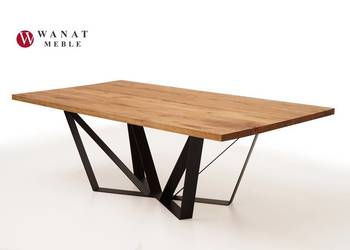 Lite Drewno  160x90cm DĄB Olejowany Stopa Stal Czarny mat