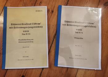 BMW R75 katalog części + instrukcja obsługi