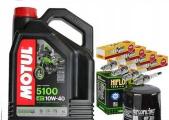 KAWASAKI Z750 07-12 ZESTAW OLEJ MOTUL SWIECE FILTR DEDYKOWANE 