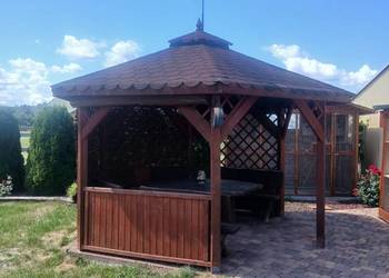 Altanka ogrodowa 3,7x3x7 caly zestaw w srodku