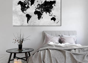obraz xxl MAPA ŚWIATA 3- 120x70cm obraz na płótnie