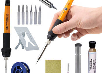 Lutownica Precyzyjna 60W z Potencjometrem – Zestaw 8w1 | do Elektroniki
